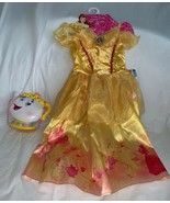 DISNEY BEAUTY AND THE BEAST BELLE&#39;S BALL GOWN GIRLS SMALL 4-6X + Mrs Pot... - £31.45 GBP