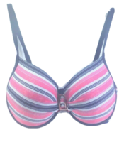 Cayo De Agua Womens Bikini Multicolour Stripe Size 12 D Cup Swim Bathing Suit  - £15.65 GBP