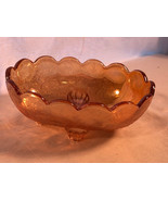 Floragold Iridescent 4 Footed Candy Dish Mint Depression Glass - £15.79 GBP
