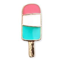 Pop Culture Food Lapel Pin: Pink and Green Popsicle, Ice Cream Bar - £7.78 GBP