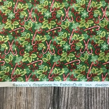 Season&#39;s Greetings Fabri-Quilt #103-219 Candy Cane Christmas Holiday Fabric - $13.89