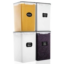 Extra Large 7Qt / 6.5L/220Oz Tall Food Storage Containers, Wide &amp; Deep, 4-Piece  - £43.49 GBP