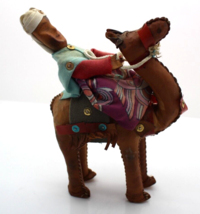 Vintage Leather Camel with Rider, Hand Stitched, Hand Made - £14.92 GBP