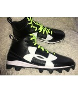 Under Armour UA 001 Crusher RM Black Football Cleats Men&#39;s Z US 15 NEW - £53.94 GBP