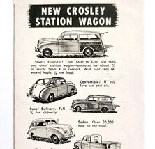 1948 Crosley Station Wagons Vehicles Cars Advertisement Automobilia E2J2 - €17,28 EUR