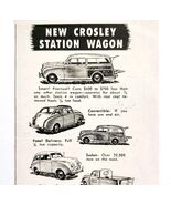 1948 Crosley Station Wagons Vehicles Cars Advertisement Automobilia E2J2 - €17,17 EUR
