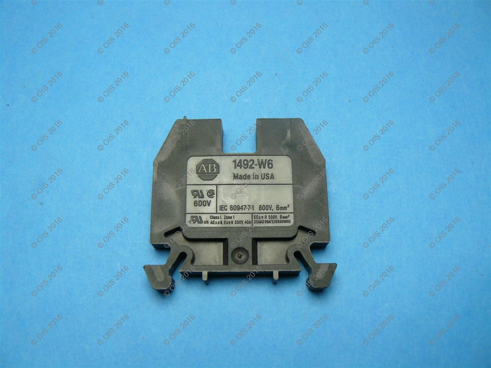 Allen Bradley 1492-W6-BL IEC Terminal Block 1 Circuit 40 AMP Black NNB - $1.54