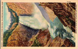 Lower Falls From Red Rock, Yellowstone National Park, Vintage Postcard, Unposted - £5.08 GBP