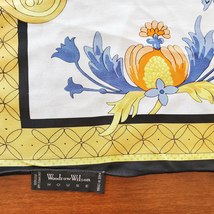 Vintage Silk Scarf, hand rolled, signed J Matz, Woodrow Wilson House butterflies image 2