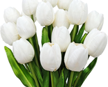 Silk Tulips Flowers 10Pcs Fade Resistant Not PU Outdoor Indoor Fake Arti... - $20.86