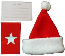 3 Sets - MACY&#39;S Seastone 2009 Gift Card Holders with Red Santa Hat - NWT - $4.94