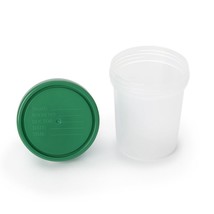 100 Pack Plastic Specimen Collection Cups With Screw On Lid 120 mL (4 oz.) - $38.59