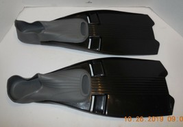 Black DIVING FINS FLIPPERS SIZE M 8-9 41/42  MADE IN Taiwan - £35.00 GBP