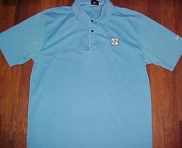 North Carolina Tar Heels NCAA ACC Nike Fit Dry Blue Team  Logo Golf Polo Shirt M - £17.82 GBP