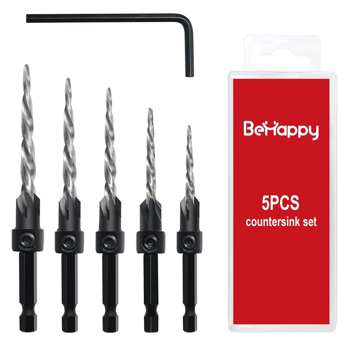 Conical Drill Bit Countersink Woodwork Pilot Holes HSS Universal Counterbore Cutter Screw Aluminum Plastic Carpentry Pilot Hole