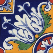 Mexican Talavera Ceramic Tiles Barroco Handcrafted 4 tiles 6x6&quot;- Bernal - - $917.99 MXN