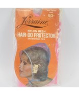 Lorraine VTG Hair Do Protector Pink Nylon Mesh w Ties Ribbon One Size Fi... - £10.75 GBP