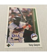1989 Upper Deck San Diego Padres Hall of Famer Tony Gwynn Signed Card #384 - $1,676.37 MXN