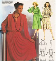 Misses Burda Loose Fit Shirred Front Back Dress Skirt Top Sew Pattern 12-16 - $9.99