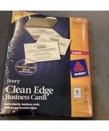 Avery 5876 Clean Edge Business Cards Laser 2 x 3 1/2&quot; Ivory - €12,79 EUR