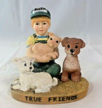 Hermitage Pottery A Day on the Farm with Justin True Friends Poly Stone 1995 - £10.85 GBP