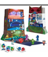 Disney Jr&#39;s PJ Masks Night Time Micros &quot;Mystery HQ&quot; Box Set w/Hidden Min... - £7.64 GBP