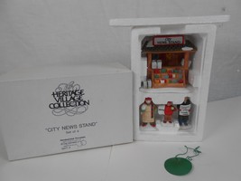 Dept 56 Heritage Village Collection  1988 City News Stand Set of Four 5971-4 - £14.54 GBP