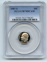 1987 S 10C Roosevelt Dime Proof PCGS PR70DCAM  20220014c - £19.59 GBP