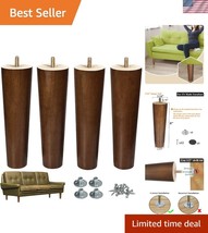 Upgrade Your Furniture with 4-Pack Modern Wooden Legs - Easy 8-Inch Inst... - $756.61 MXN