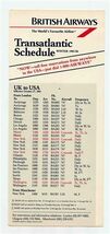British Airway Transatlantic Schedule Winter 1985-86 - $11.88
