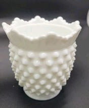 Vintage Fenton white milk glass, hard nail bowl Vase - £11.25 GBP