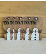 Lot of 6 New Unused Christmas Gift Tags Snowman - €17,22 EUR