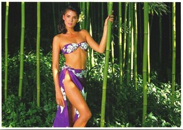 Island Girl Postcard tiki  Aloha from Paradise Polynesian Pinup girl bamboo - £9.90 GBP