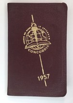 Concordia 1957 Pocket Diary Religious Maroon Burgundy Cover (UNUSED) - £13.29 GBP
