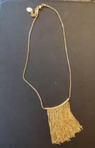 anne klein vintage statement necklace gold toned necklace - £34.83 GBP