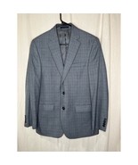 1990s Lauren Ralph Lauren Grey Blue Minimalist Old Money Plaid Prep Blaz... - €27,66 EUR