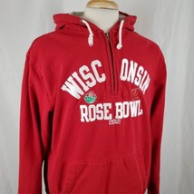 Wisconsin Badgers 2012 Rose Bowl Hoodie Sweatshirt 1/4 Zip Large Sewn Le... - £19.92 GBP