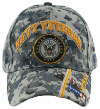 New! Us Navy Usn Veteran Side Usa Veteran Flag Ball Cap Hat Acu Navy Camo - £18.44 GBP