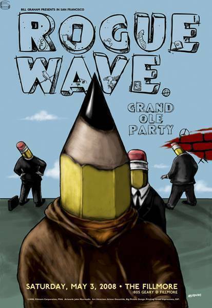 MINT ROGUE WAVE Fillmore Poster 2008 - $21.49