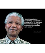 NELSON MANDELA &quot;UNTIL I WAS JAILED I NEVER FULLY...&quot; QUOTE PHOTO VARIOUS... - $6.81 CAD+