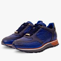 The Boss Snake Skin Navy Blue Men Sneaker image 2