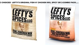 LEFTY&#39;S Spices Fish n Chicken SPICE MIX Oven Pan Deep Fry Original OR sP... - $20.63+