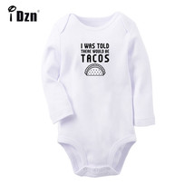 I was Told There Would Be Tacos Baby Bodysuit Newborn Romper Toddler Outfits Set - £8.32 GBP