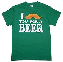Delta Pro Weight I &quot;MUST-ASK&quot; You For A Beer! Men&#39;s Xl Green Cotton T-SHIRT New - £7.95 GBP