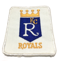Vintage Baseball Patch KC Royals 1970&#39;s Embroidered Stitched Unused 4&quot; x 3 1/2&quot; - £18.61 GBP