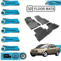 3D Molded Interior Car Floor Mat Liner for Audi A4 2001-2008 (Black) - $93.95