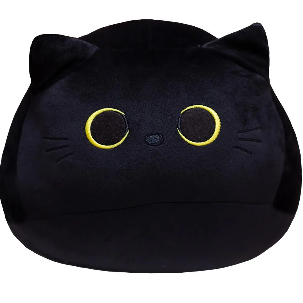 25cm Kawaii Black Cat Plush Toy Soft Stuffed Animal Pillow Black Cat Plush Doll - £11.28 GBP