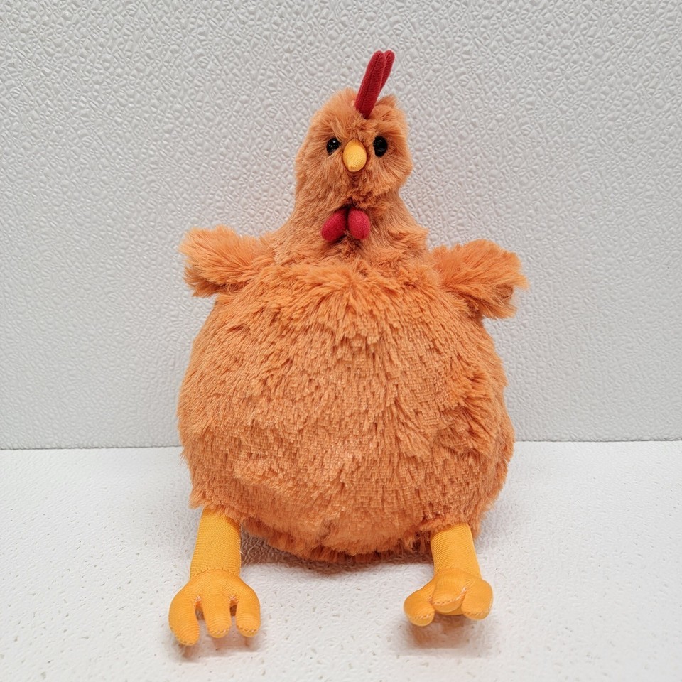 Plump Chubby Orange Chicken Rooster 8&quot; Plush - $14.75