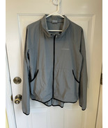 COLUMBIA SIZE Lg MENS Gray FULL ZIP NYLON WINDBREAKER JACKET - $23.00 CAD