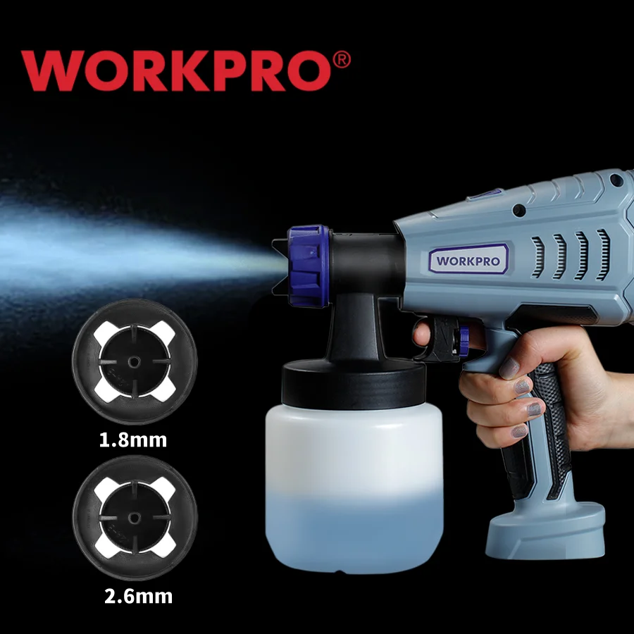 WORKPRO 500W Airbrush High Power Sandblasting  800ML Paint Spray  NO battery Eas - £150.96 GBP